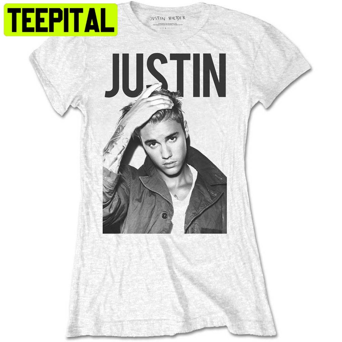 Ladies Justin Bieber Grey Portrait Trending Unisex Shirt Ladies Justin Bieber Grey Portrait Trending Unisex Shirt
