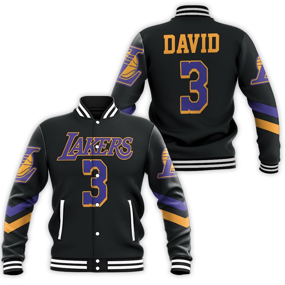 Lakers Anthony Davis 2020-21 Earned Edition Black Baseball Jacket Lakers Anthony Davis 2020-21 Earned Edition Black Baseball Jacket
