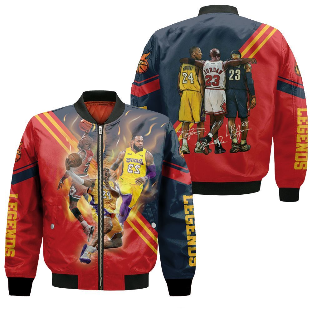 Legend Of Nba Signatures Bomber Jacket Legend Of Nba Signatures Bomber Jacket
