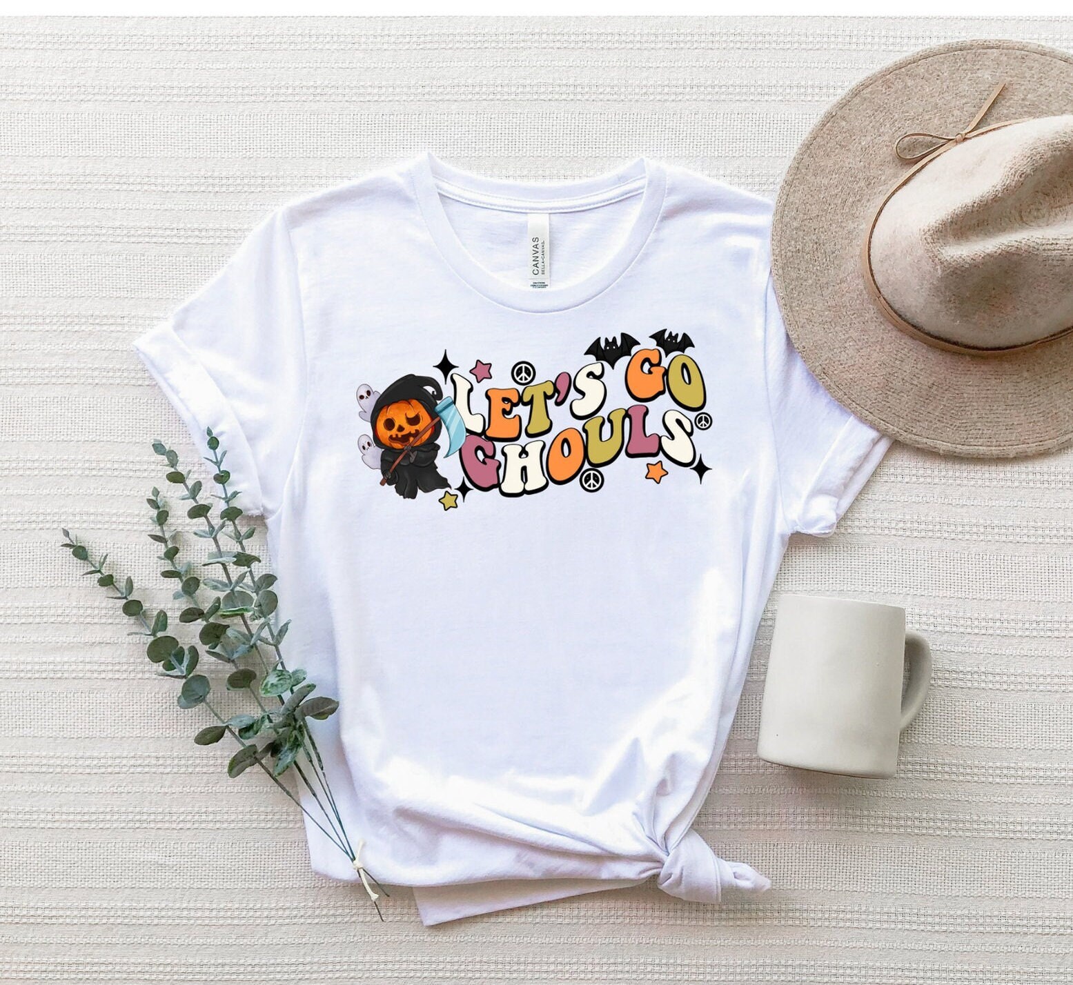 Let's Go Ghouls Ghost Retro Funny Party Spooky Season Pumpkin Halloween Unisex T-Shirt Let's Go Ghouls Ghost Retro Funny Party Spooky Season Pumpkin Halloween Unisex T-Shirt