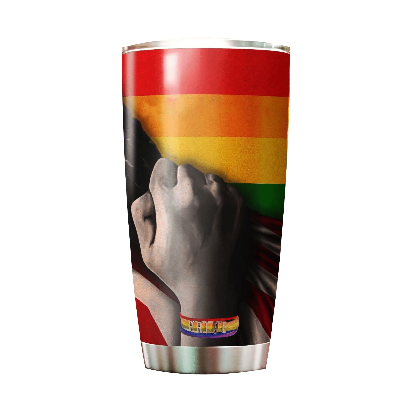 Lgbt Flag I Am Brave I Am Bruised Stainless Steel Cup Lgbt Flag I Am Brave I Am Bruised Stainless Steel Cup