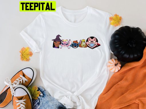 Lilo & Stitch Cosplay Horror Characters HalloweenTrending Unisex Shirt