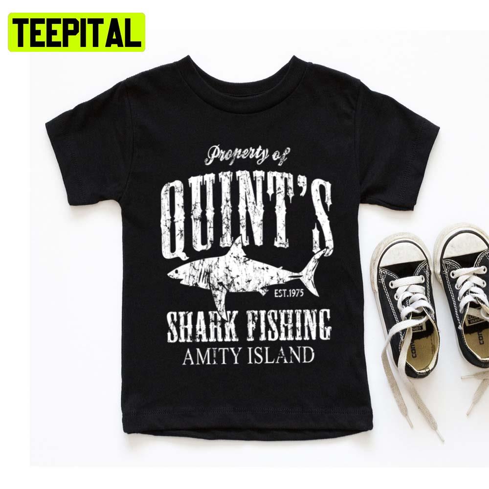 Logo Art Quints Shark Fishing Amity Island Hoodie Logo Art Quints Shark Fishing Amity Island Hoodie