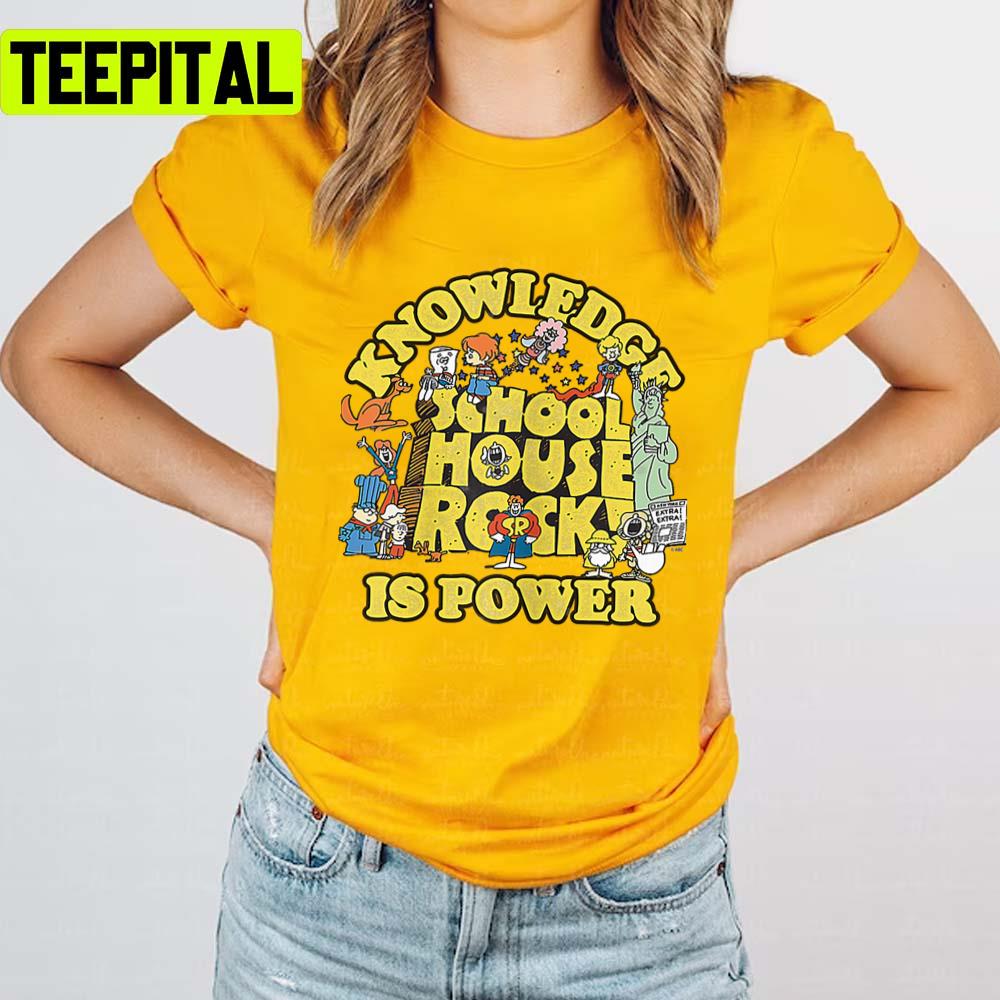 Logo Group Schoolhouse Rock Knowledge Is Power Unisex T-Shirt Logo Group Schoolhouse Rock Knowledge Is Power Unisex T-Shirt