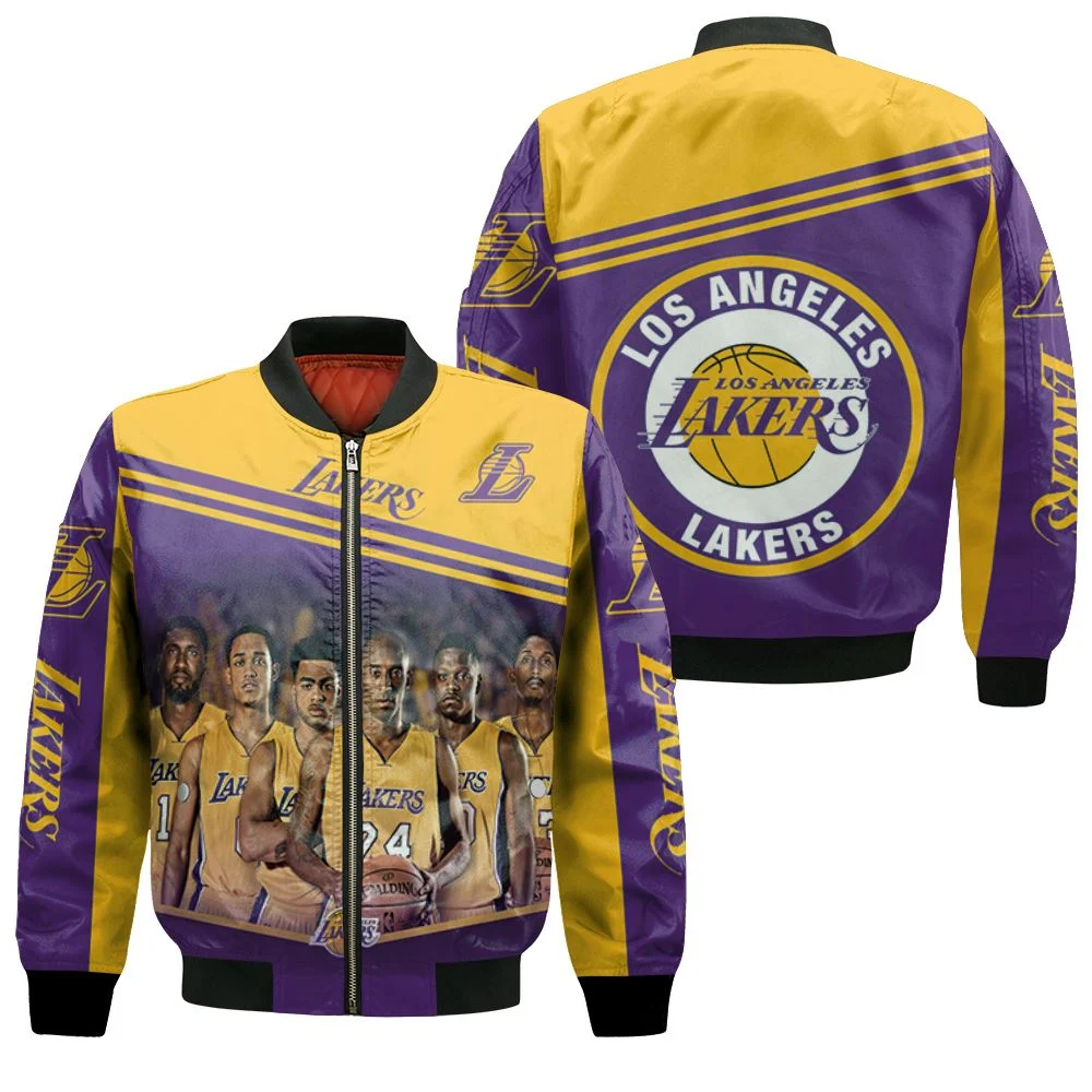 Los Angeles Lakers Nba Logo Western Conference Bomber Jacket Los Angeles Lakers Nba Logo Western Conference Bomber Jacket