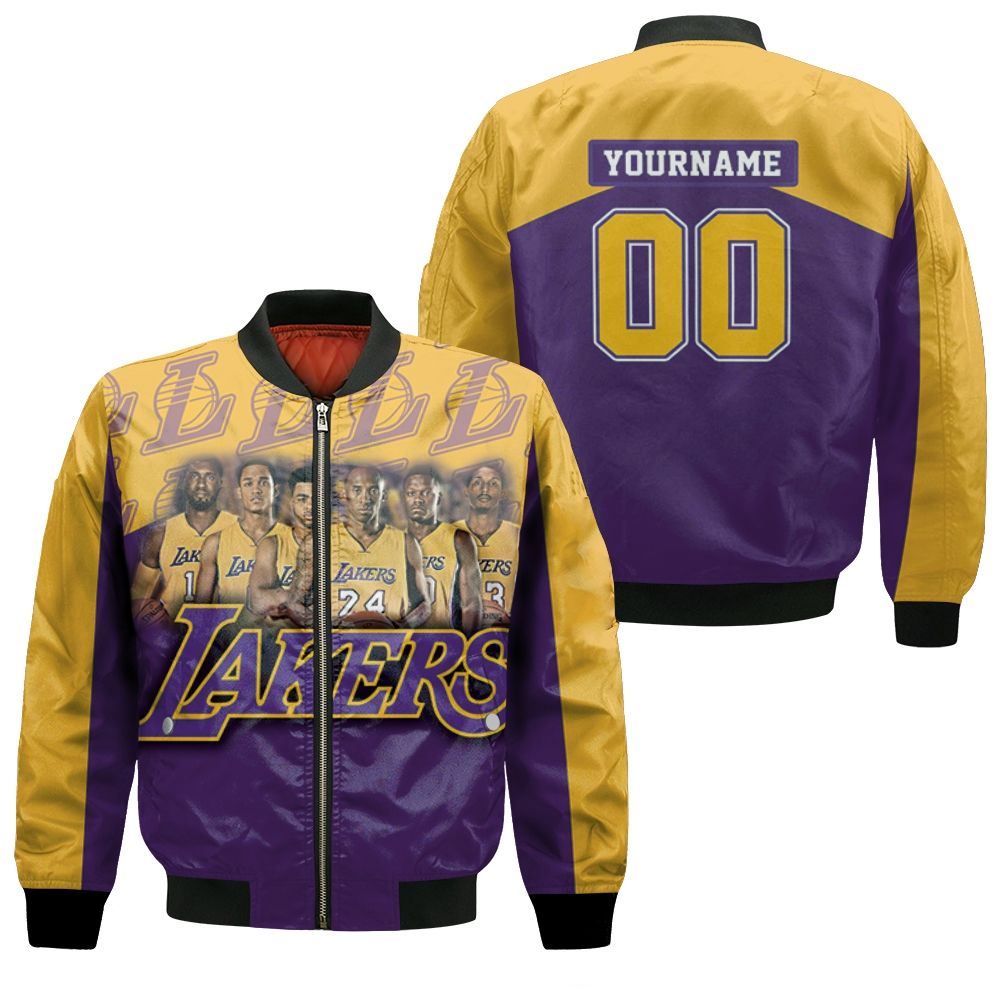 Los Angeles Lakers Nba Western Conference Robot Bomber Jacket Los Angeles Lakers Nba Western Conference Robot Bomber Jacket