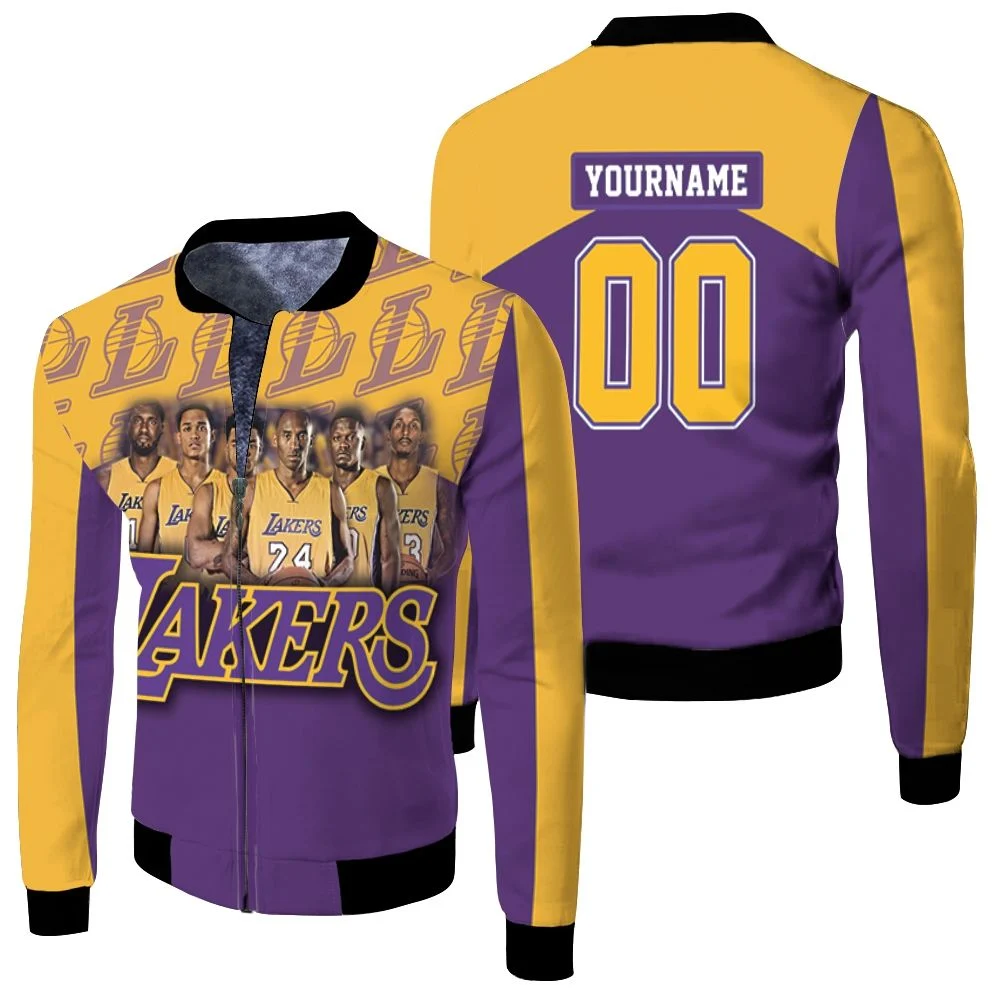 Los Angeles Lakers Nba Western Conference Robot Fleece Bomber Jacket Los Angeles Lakers Nba Western Conference Robot Fleece Bomber Jacket