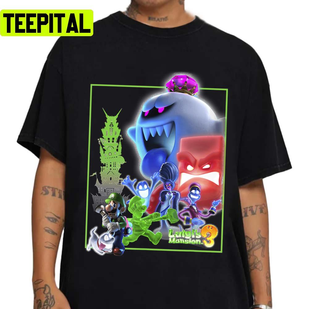 Luigi's Mansion 3 Collage Fun Game Art Unisex Sweatshirt Luigi's Mansion 3 Collage Fun Game Art Unisex Sweatshirt