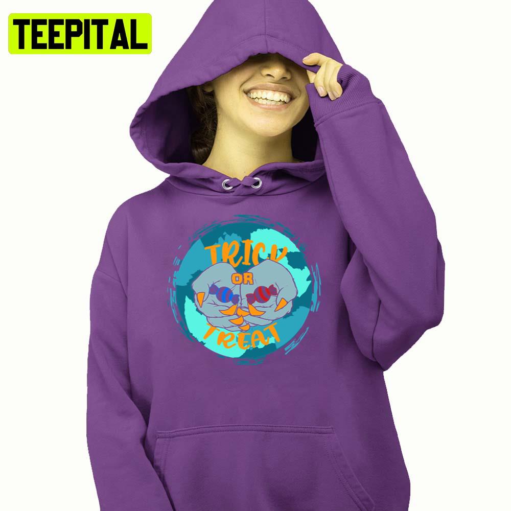 Make A Decision Trick Or Treat Halloween Illustration Hoodie Make A Decision Trick Or Treat Halloween Illustration Hoodie