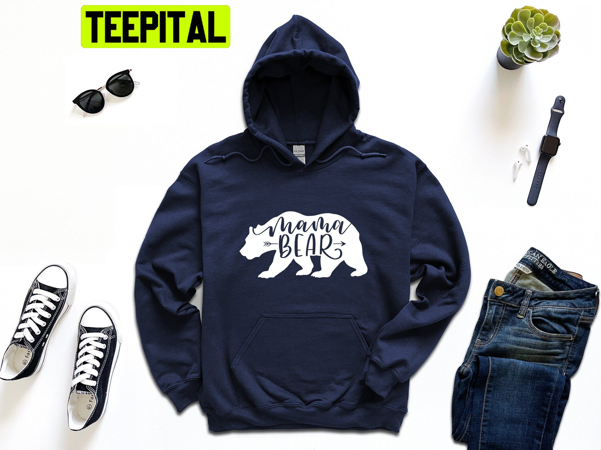 Mama Bear Floral Mama Bear Trending Unisex Hoodie Mama Bear Floral Mama Bear Trending Unisex Hoodie