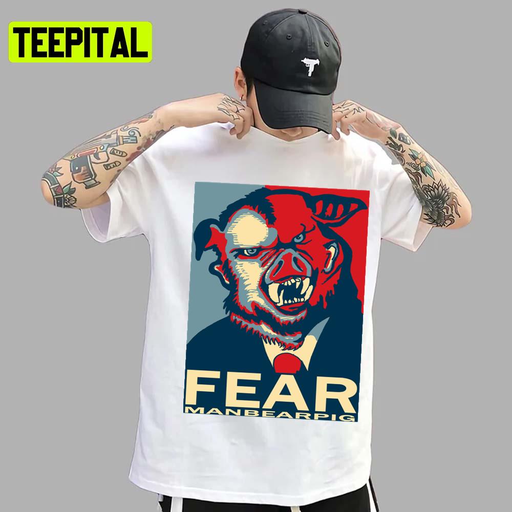 Manbear Funny Pig Design Unisex T-Shirt Manbear Funny Pig Design Unisex T-Shirt