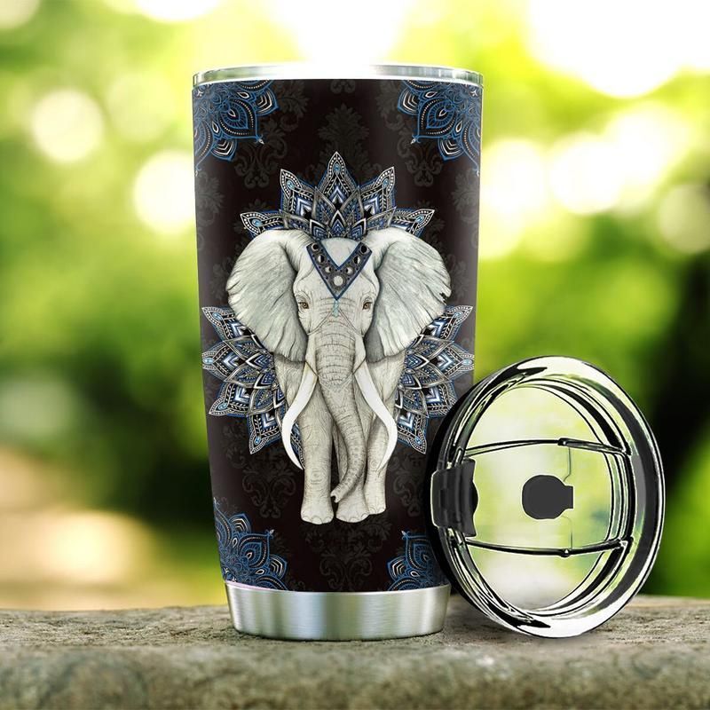 Mandala Elephant Stainless Steel Cup Mandala Elephant Stainless Steel Cup