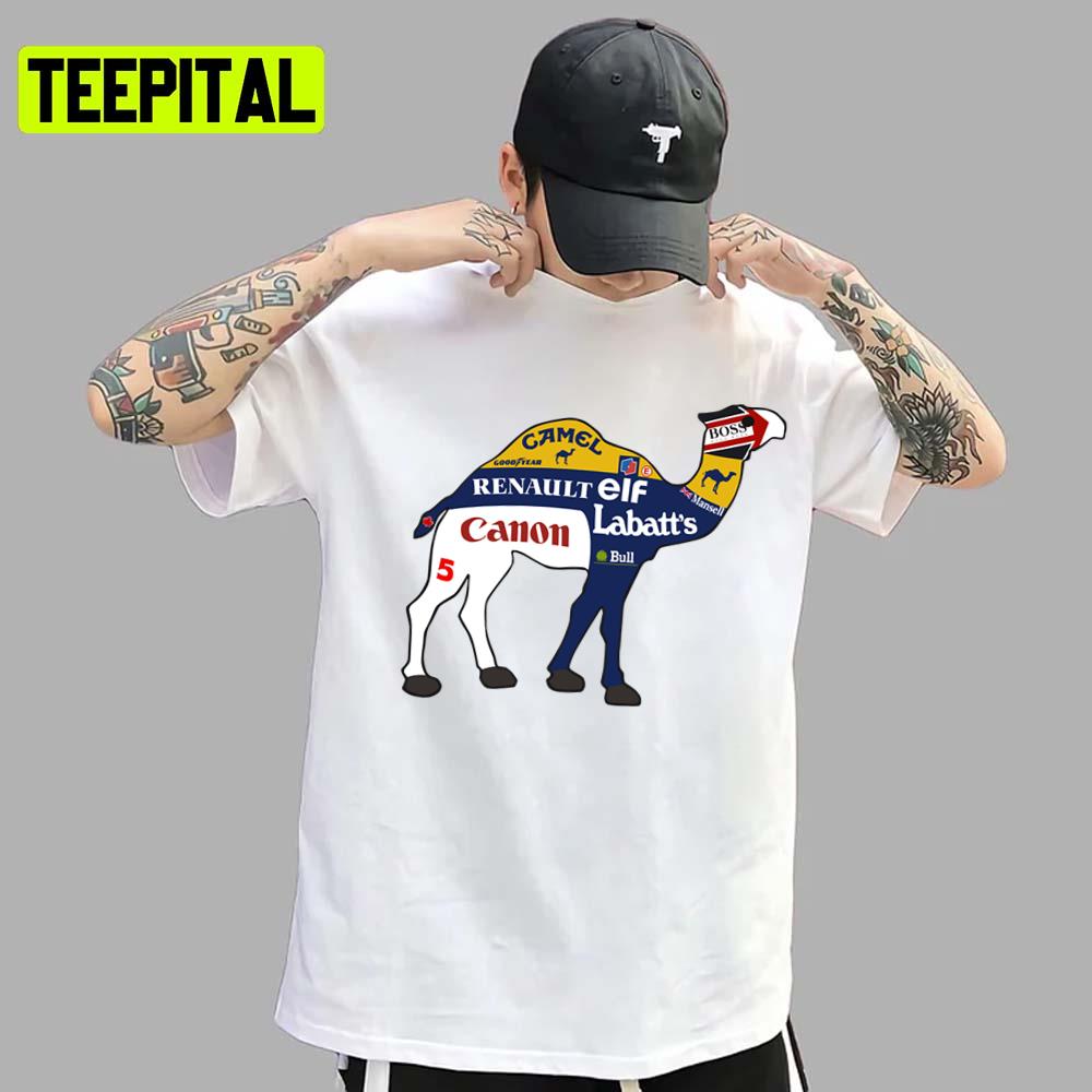 Mansell Williams Fw14 Camel Deisgn Formula 1 Car Racing F1 Unisex T-Shirt Mansell Williams Fw14 Camel Deisgn Formula 1 Car Racing F1 Unisex T-Shirt