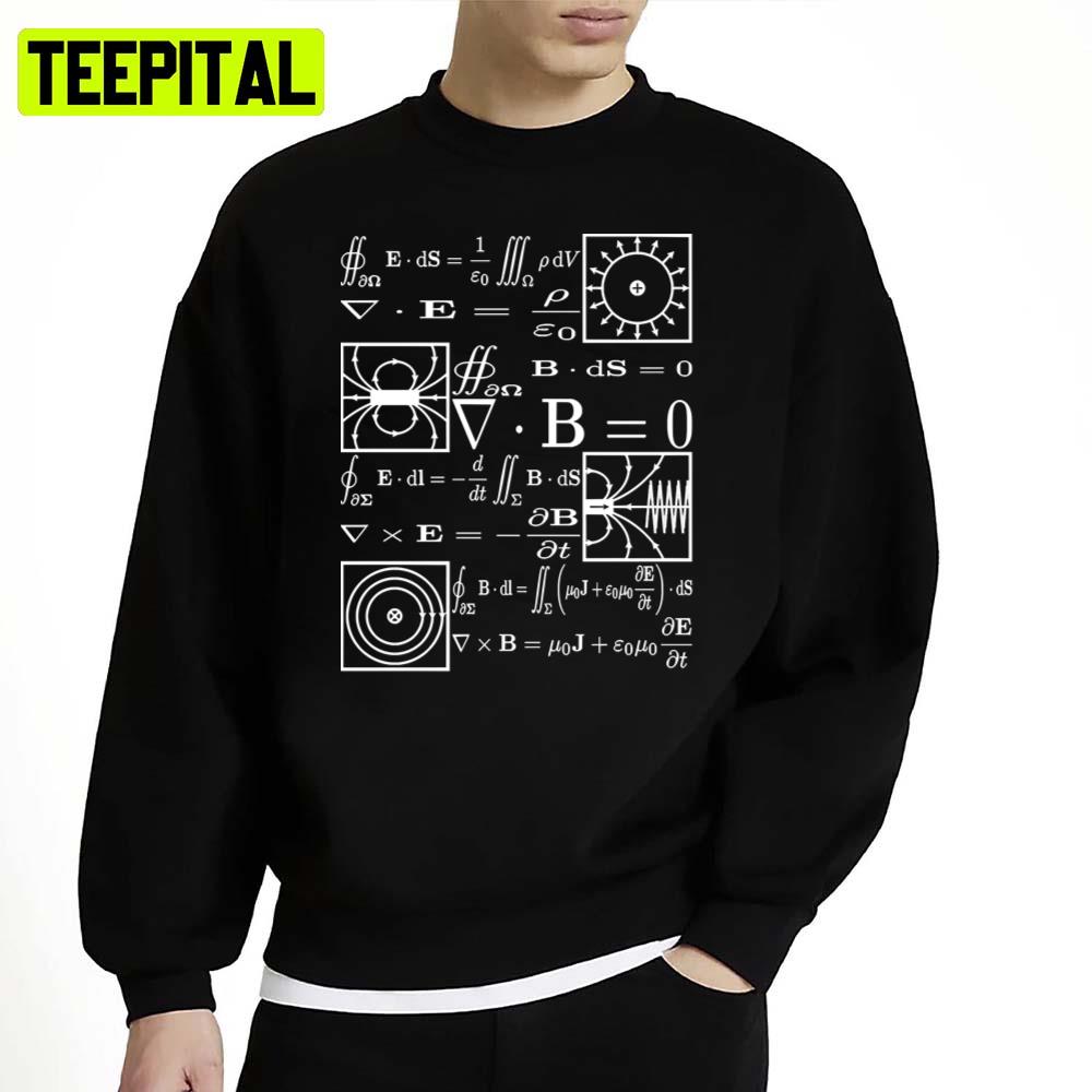 Maxwell's Equations Retro Design Unisex Sweatshirt Maxwell's Equations Retro Design Unisex Sweatshirt