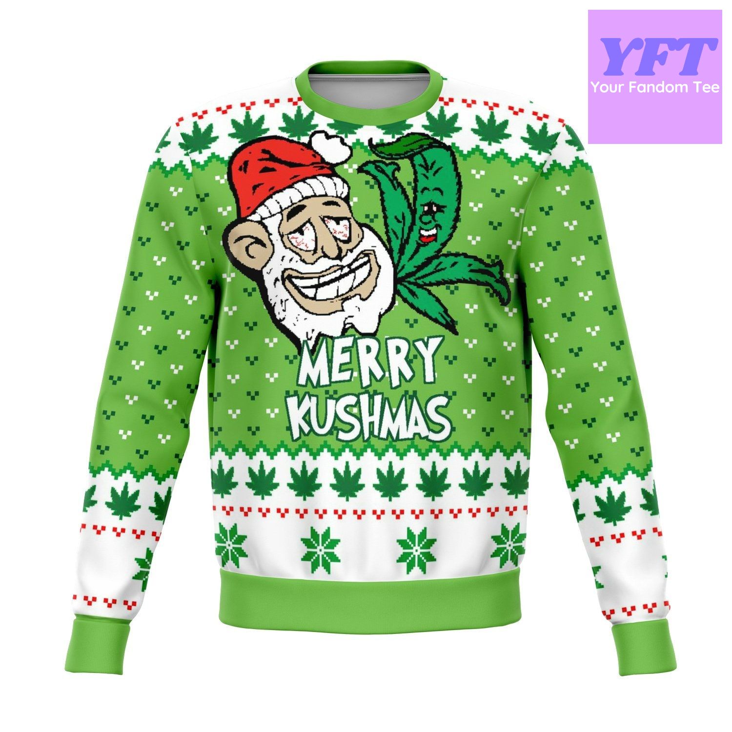 Merry Kushmas Meme 2022 Design 3d Ugly Christmas Sweater Merry Kushmas Meme 2022 Design 3d Ugly Christmas Sweater