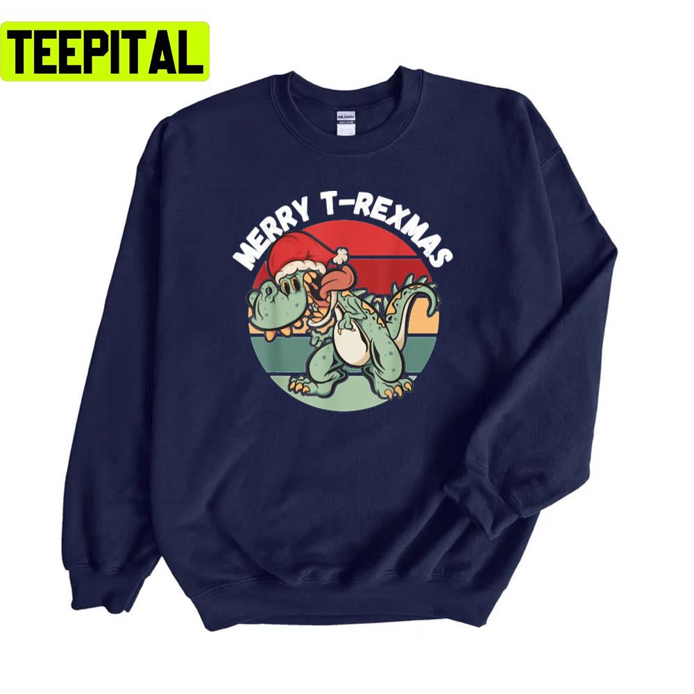 Merry T Rexmas Christmas Dinosaur T Rex Pajamas Boys Kids Unisex Sweatshirt Merry T Rexmas Christmas Dinosaur T Rex Pajamas Boys Kids Unisex Sweatshirt