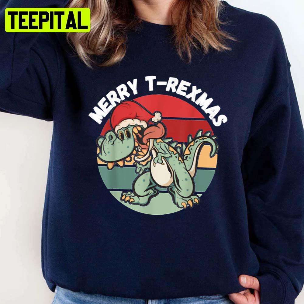 Merry T Rexmas Christmas Dinosaur T Rex Pajamas Boys Kids Unisex Sweatshirt Merry T Rexmas Christmas Dinosaur T Rex Pajamas Boys Kids Unisex Sweatshirt