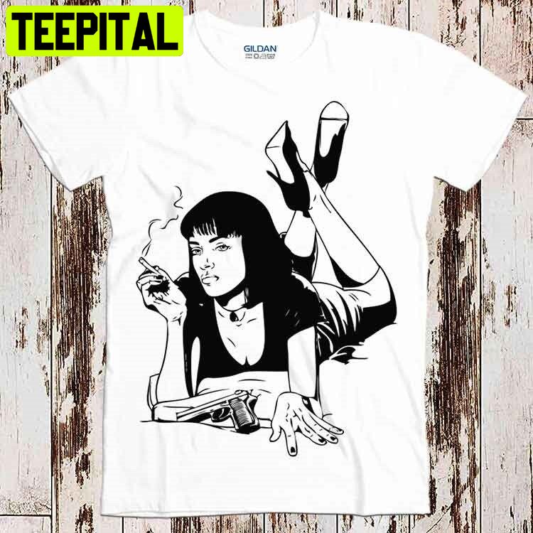 Mia Wallace Pulp Fiction Cult Movie Fashion Style Art Trending Unisex Shirt Mia Wallace Pulp Fiction Cult Movie Fashion Style Art Trending Unisex Shirt