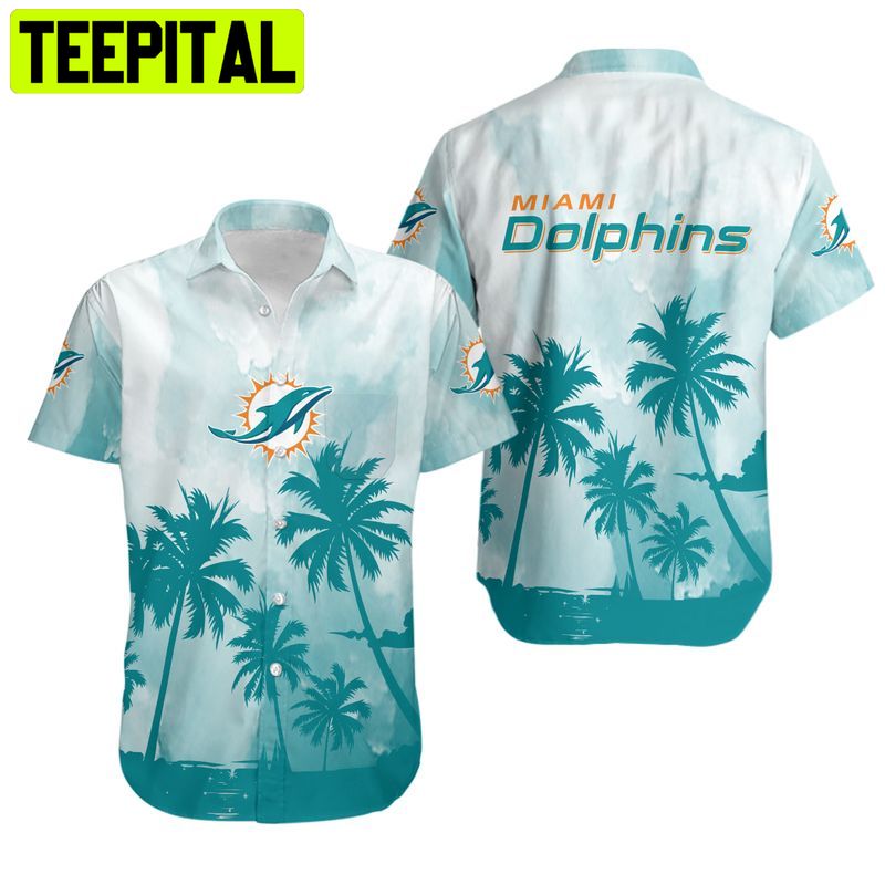 Miami Dolphins Coconut Trees Summer Hawaiian Shirt Miami Dolphins Coconut Trees Summer Hawaiian Shirt