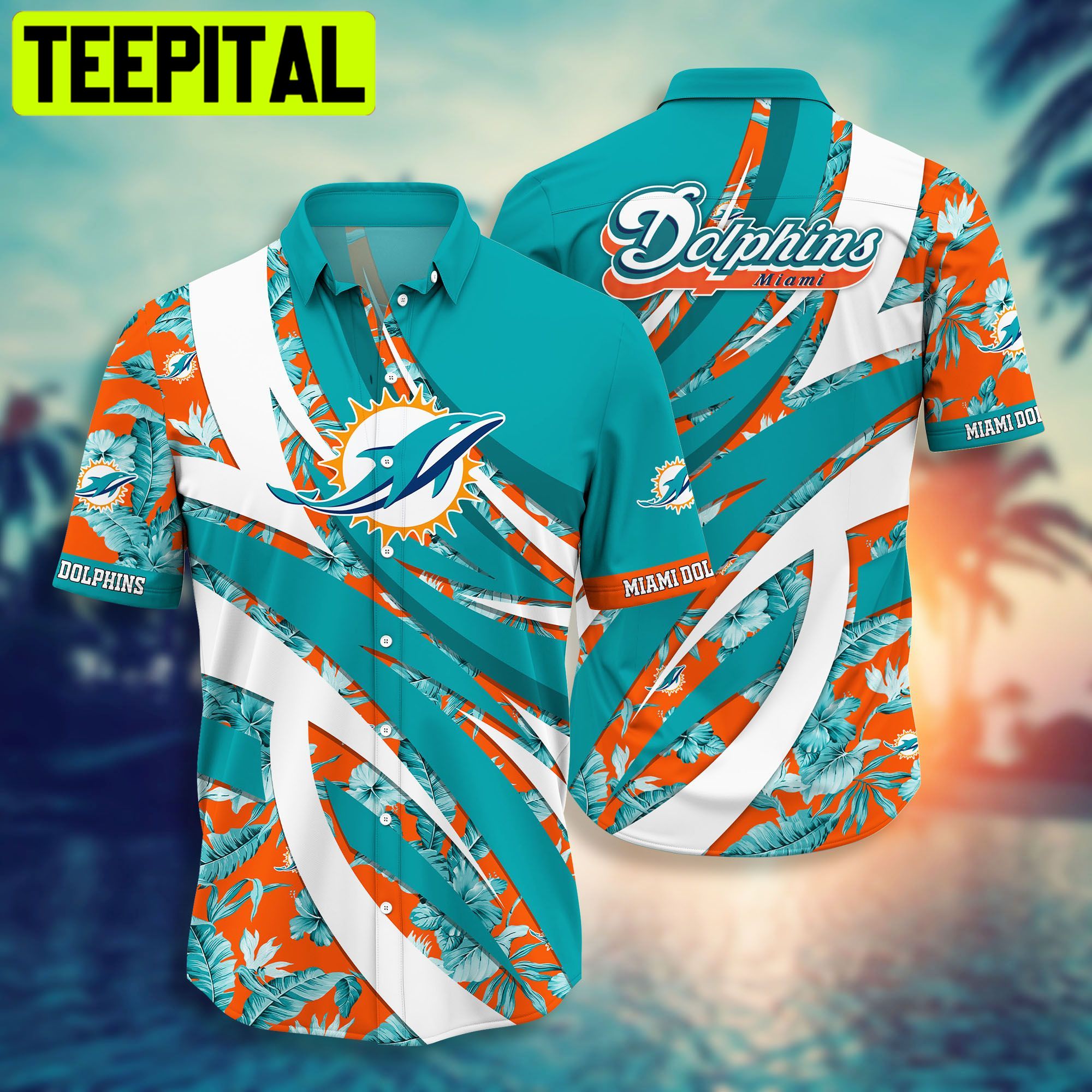 Miami Dolphins NFL Hawaiian Shirt Short Style Hot Trending Hawaiian Shirt Miami Dolphins NFL Hawaiian Shirt Short Style Hot Trending Hawaiian Shirt