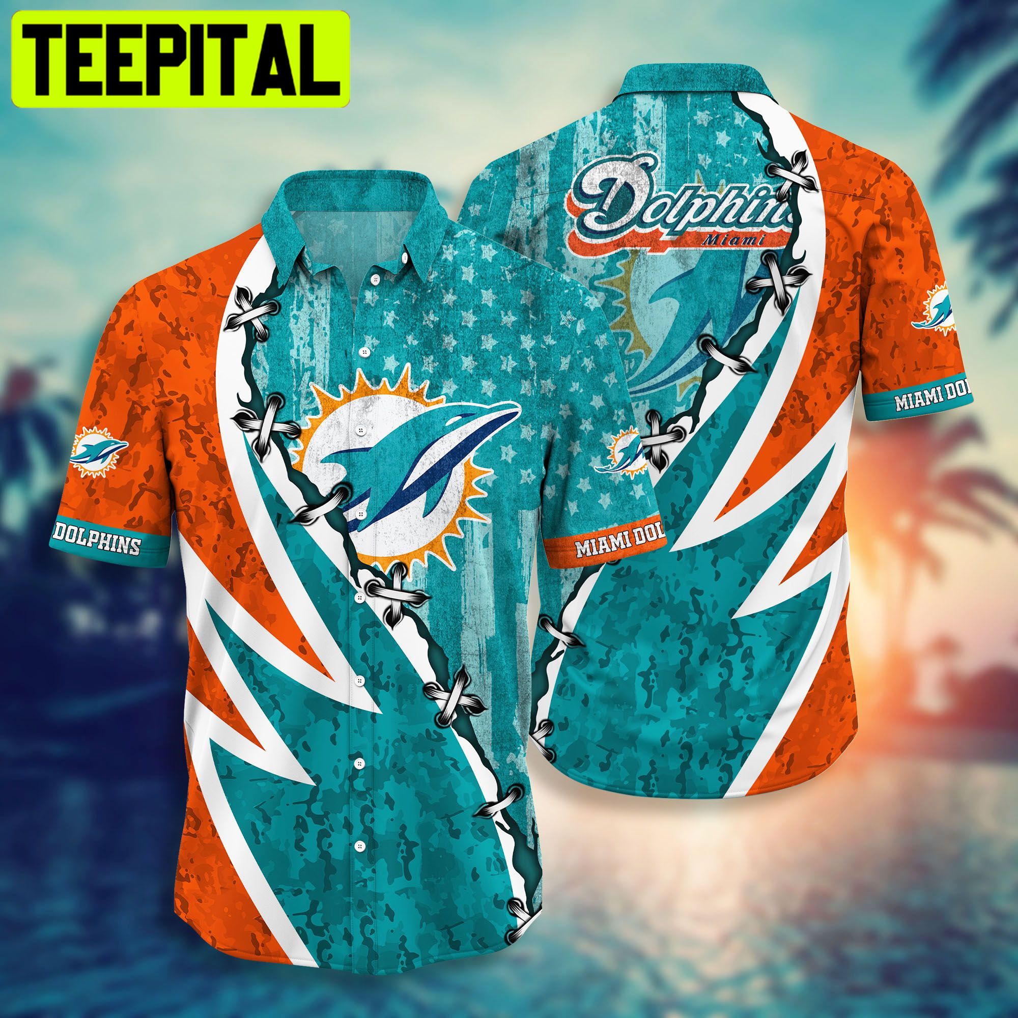 Miami Dolphins NFL Short 3D For Fans 01 Hawaiian Shirt Miami Dolphins NFL Short 3D For Fans 01 Hawaiian Shirt