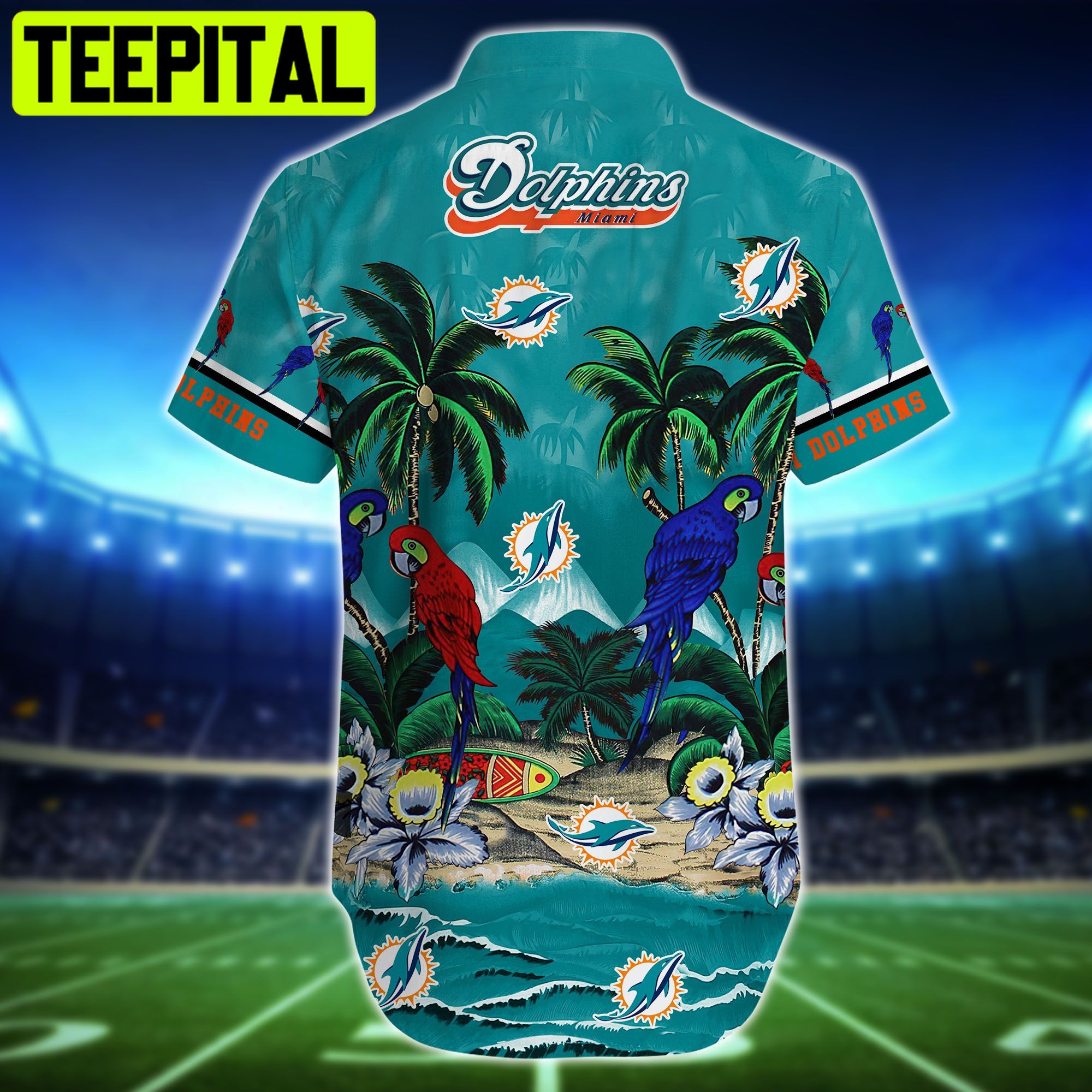 Miami Dolphins NFL & Short 3D Summer Hawaiian Shirt Miami Dolphins NFL & Short 3D Summer Hawaiian Shirt