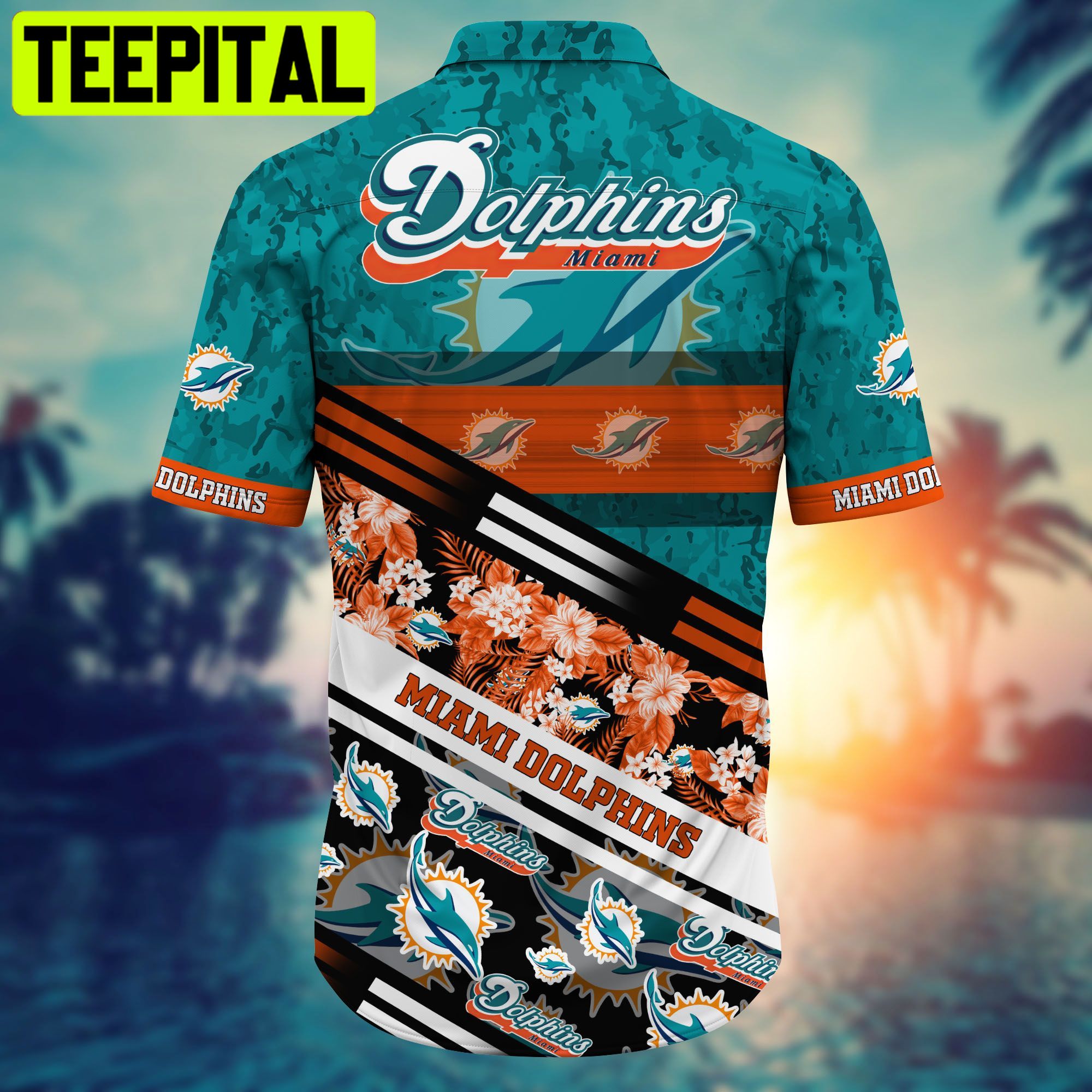 Miami Dolphins NFL Short Style Hot Trending 3D Hawaiian Shirt Miami Dolphins NFL Short Style Hot Trending 3D Hawaiian Shirt