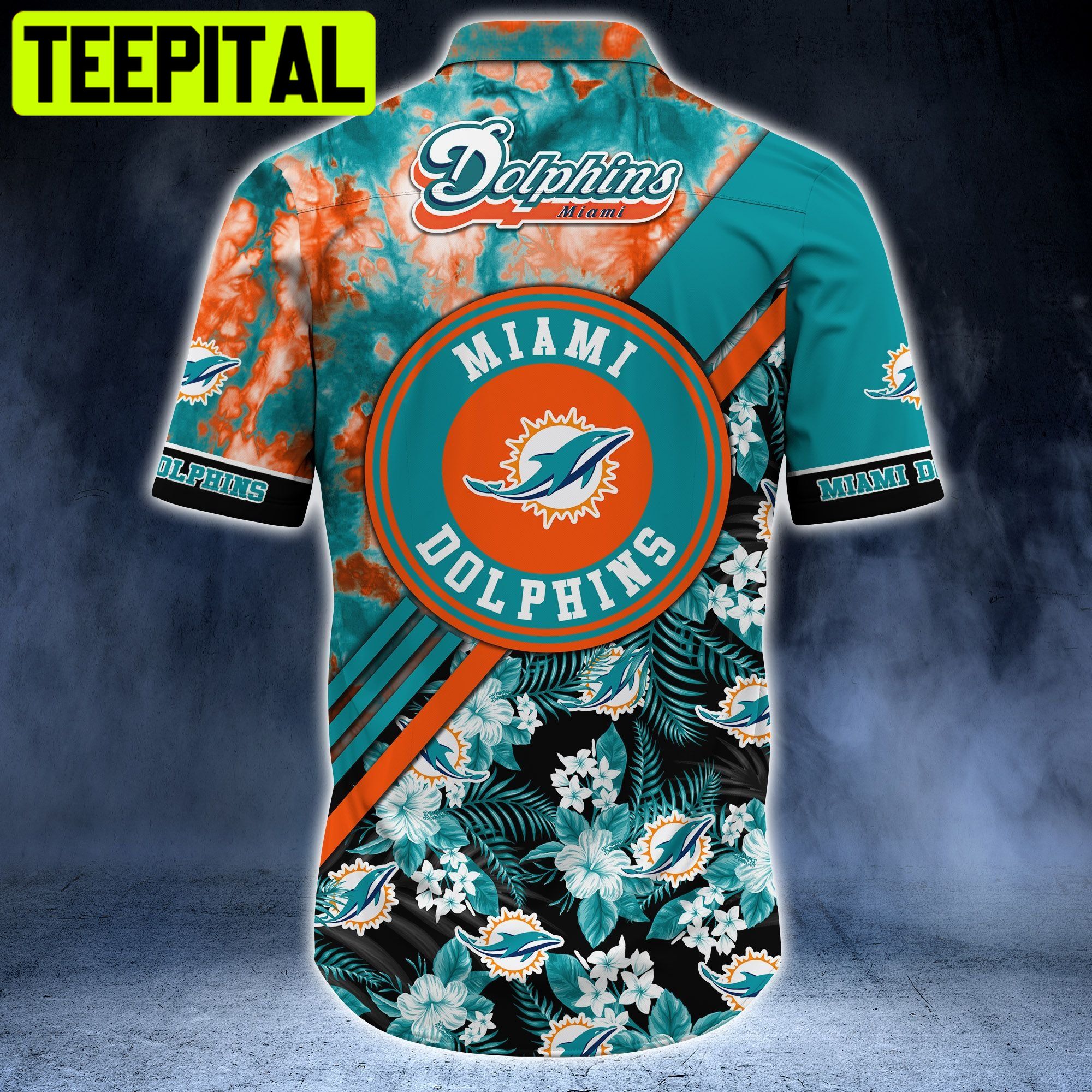 Miami Dolphins NFL T-shirt Hot Trending Tropical Flower Hawaiian Shirt Miami Dolphins NFL T-shirt Hot Trending Tropical Flower Hawaiian Shirt