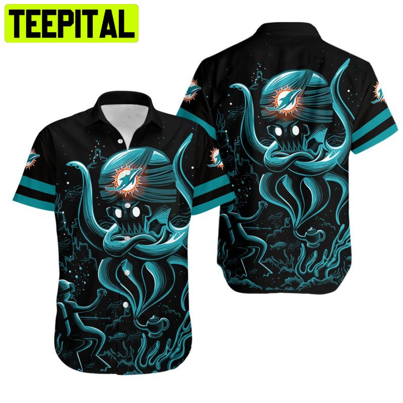 Miami Dolphins Octopus Summer Hawaiian Shirt Miami Dolphins Octopus Summer Hawaiian Shirt