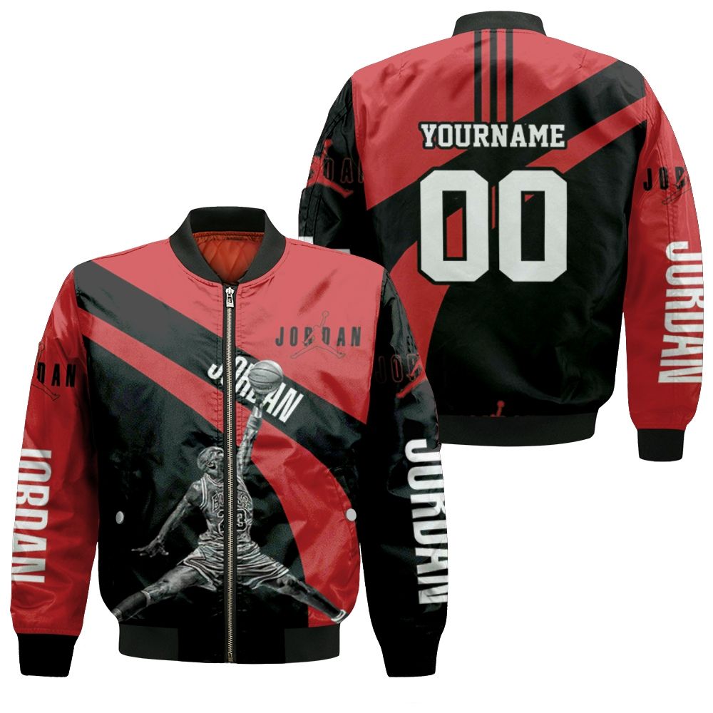 Michael Jordan Chicago Bulls Jump Shot Bomber Jacket Michael Jordan Chicago Bulls Jump Shot Bomber Jacket