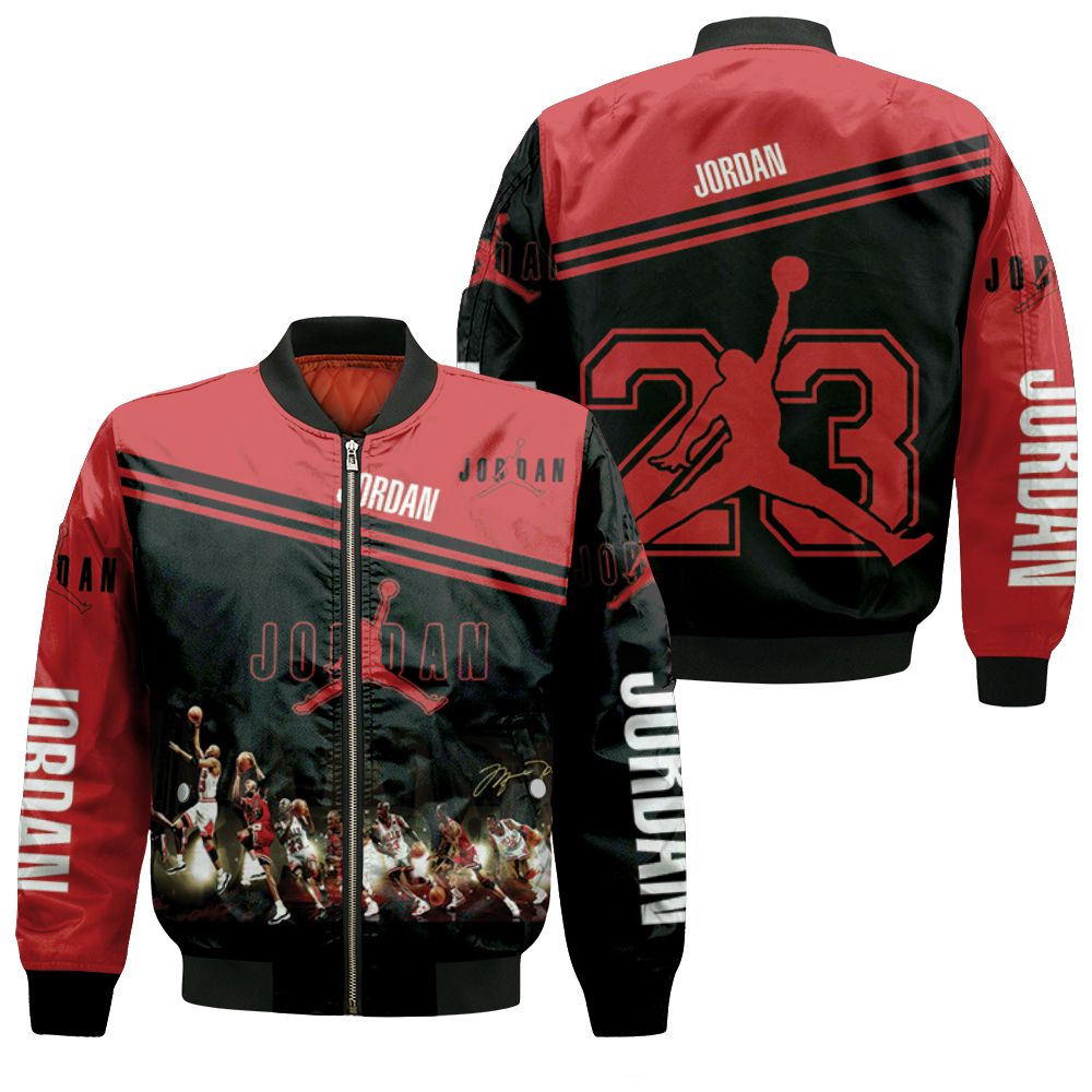 Michael Jordan Jump Shot Signature Bomber Jacket Michael Jordan Jump Shot Signature Bomber Jacket
