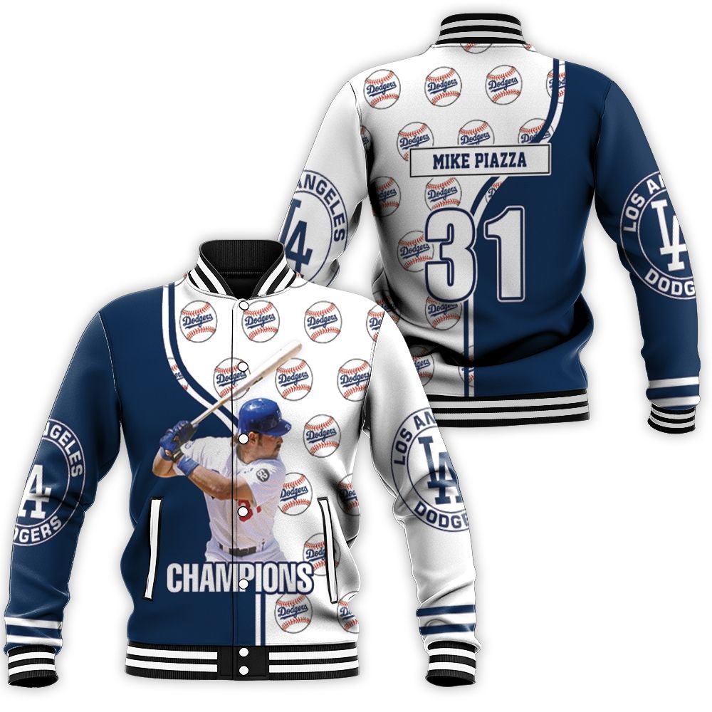 Mike Piazzas Los Angeles Dodgers Baseball Jacket Mike Piazzas Los Angeles Dodgers Baseball Jacket