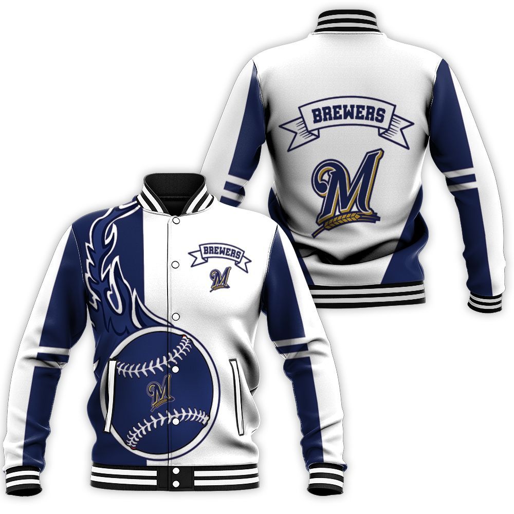 Milwaukee Brewers 3d Baseball Jacket Milwaukee Brewers 3d Baseball Jacket