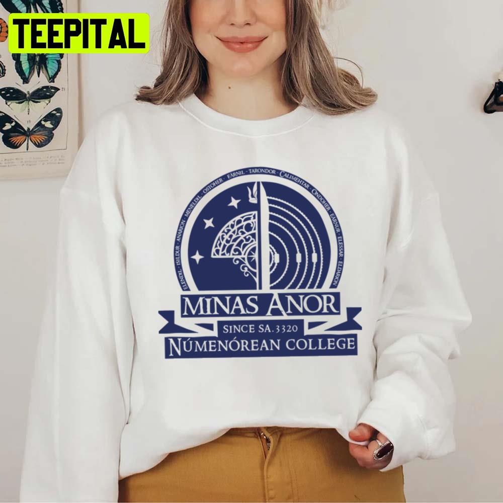 Minas Anor Numenorean College Blue Unisex T-Shirt Minas Anor Numenorean College Blue Unisex T-Shirt