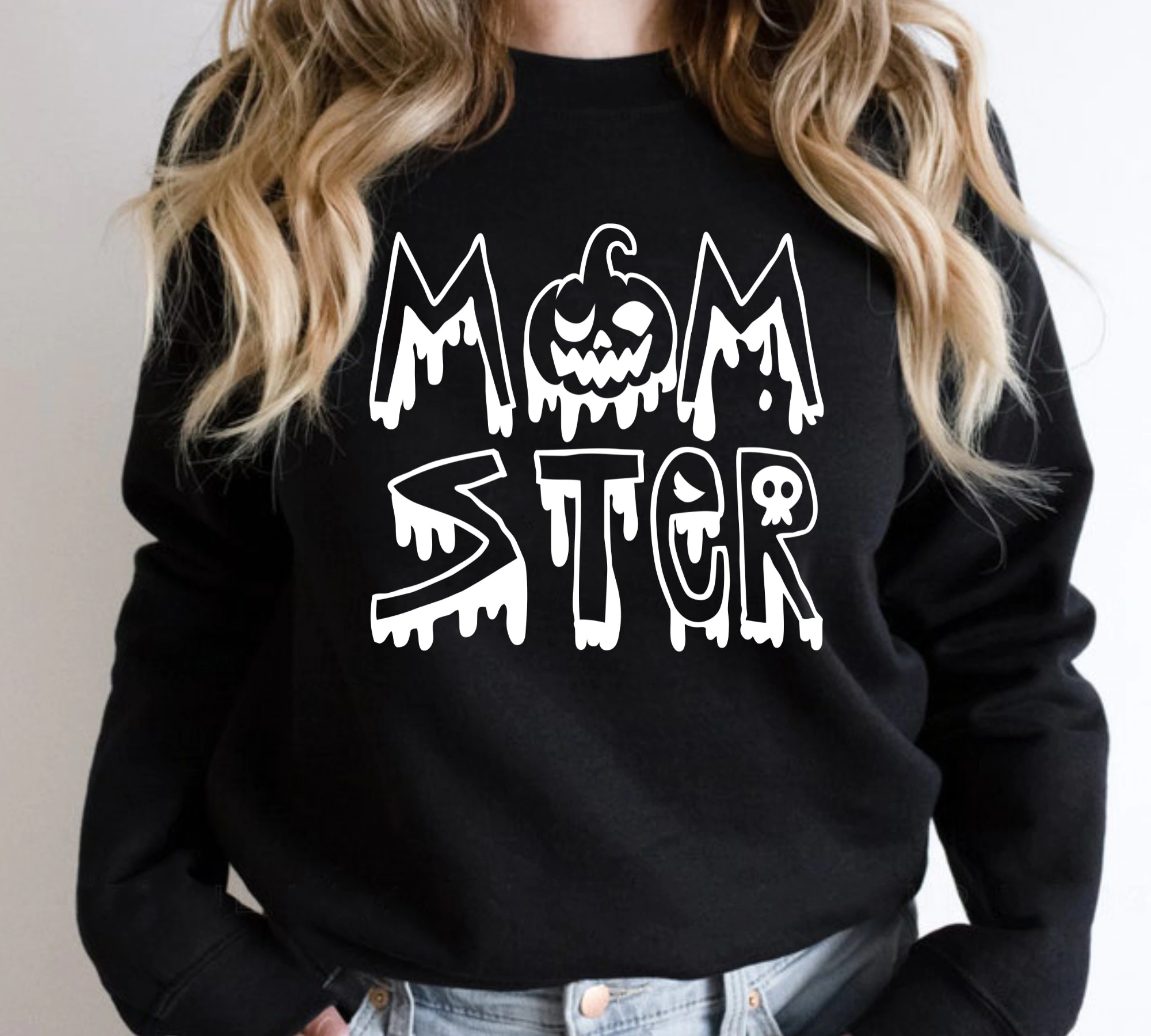 Momster Mom Mommom Funny Pumpkin Halloween Unisex Sweatshirt Momster Mom Mommom Funny Pumpkin Halloween Unisex Sweatshirt