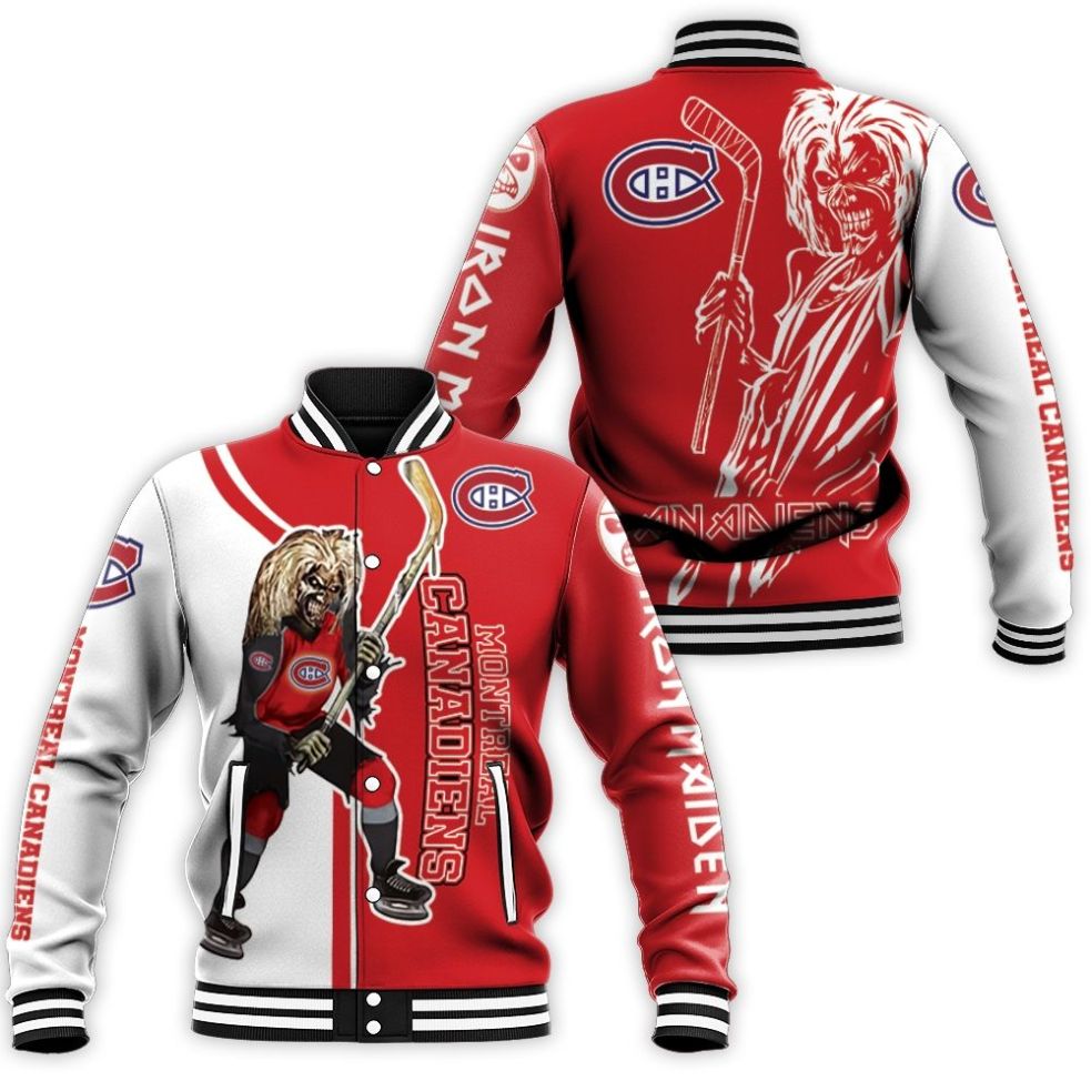Montreal Canadiens And Zombie For Fans Baseball Jacket Montreal Canadiens And Zombie For Fans Baseball Jacket