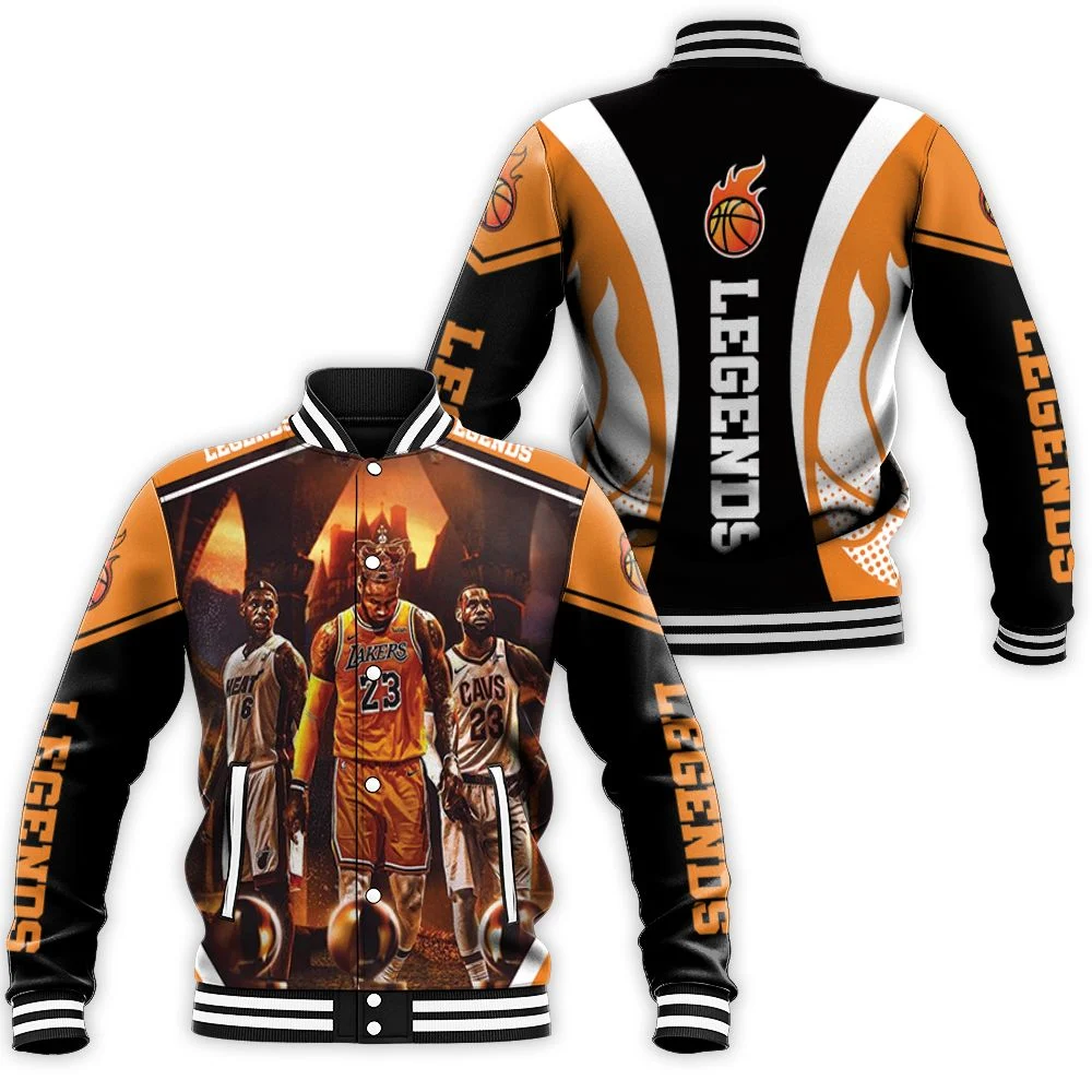 Nba Legend King Lebron James Baseball Jacket Nba Legend King Lebron James Baseball Jacket