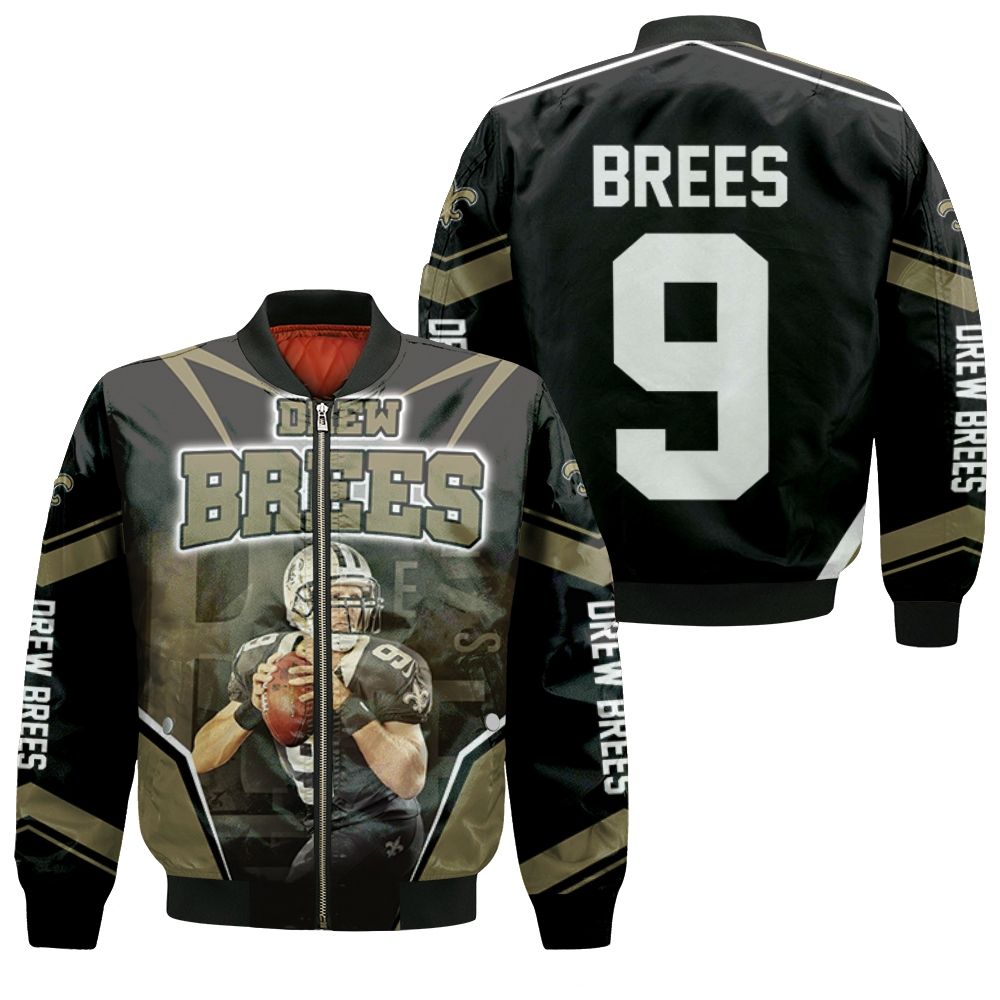 New Orleans Saints Drew Brees Bomber Jacket New Orleans Saints Drew Brees Bomber Jacket