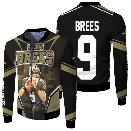 New Orleans Saints Drew Brees Fleece Bomber Jacket