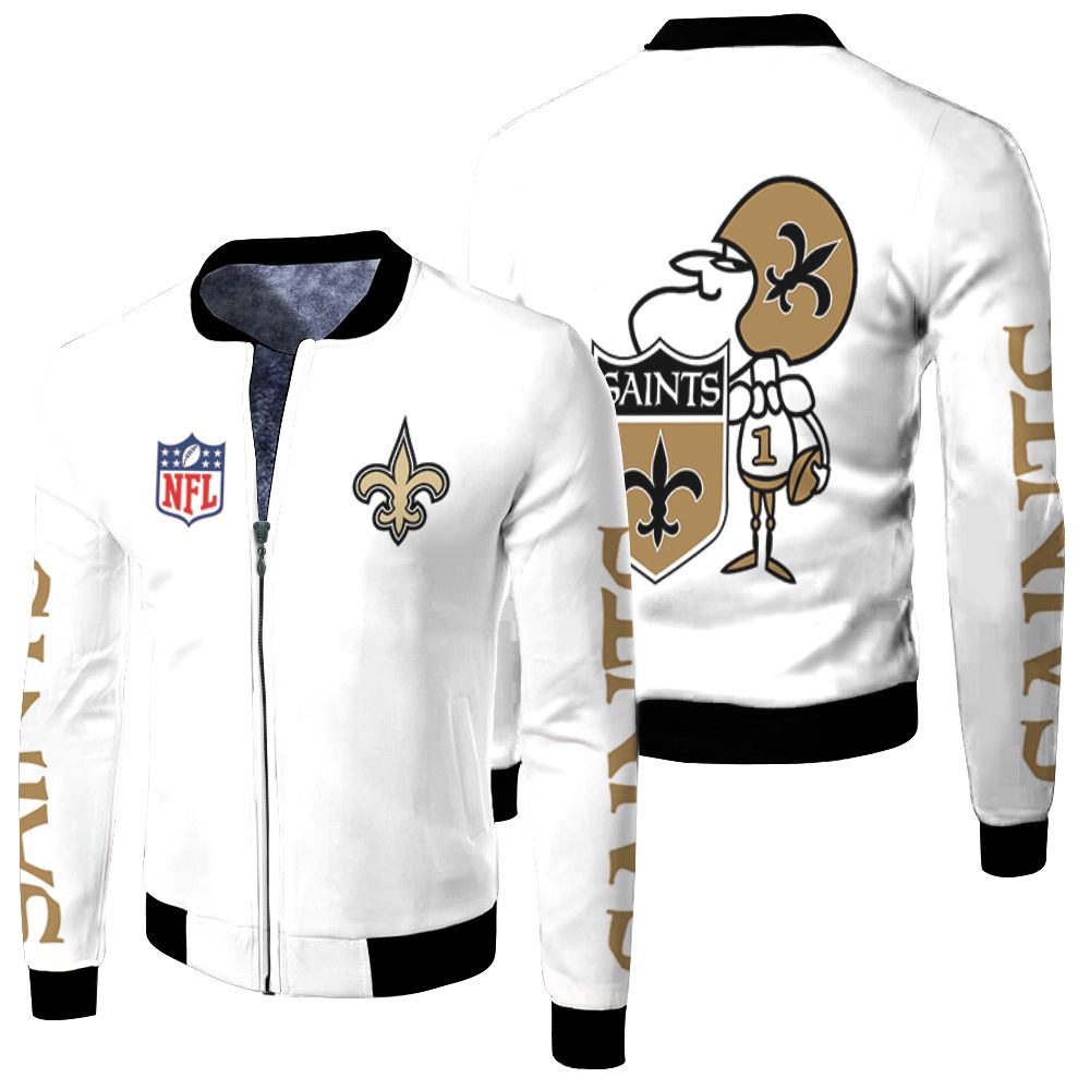 New Orleans Saints Nfl Bomber Jacket 3d Jersey Fleece Bomber Jacket New Orleans Saints Nfl Bomber Jacket 3d Jersey Fleece Bomber Jacket