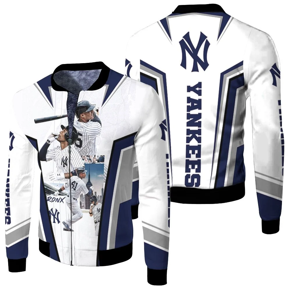 New York Yankees Great Team Fleece Bomber Jacket New York Yankees Great Team Fleece Bomber Jacket