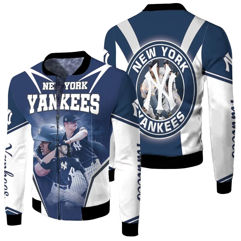New York Yankees Prospects For Fan Fleece Bomber Jacket New York Yankees Prospects For Fan Fleece Bomber Jacket
