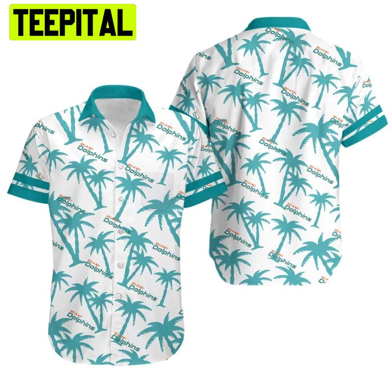 NFL Miami Dolphins Coconut Tree Hawaiian Shirt NFL Miami Dolphins Coconut Tree Hawaiian Shirt