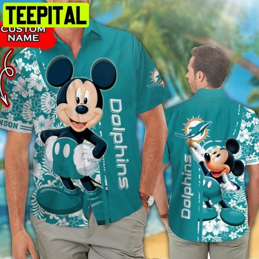NFL Miami Dolphins & Mickey Mouse Custom Hawaiian Shirt