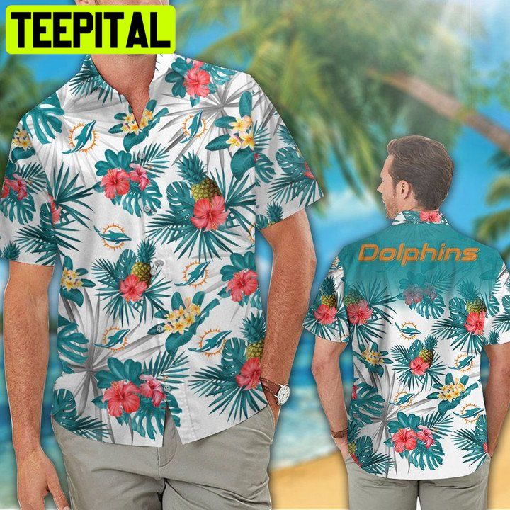 NFL Miami Dolphins Tropical Aloha 7 Hawaiian Shirt NFL Miami Dolphins Tropical Aloha 7 Hawaiian Shirt