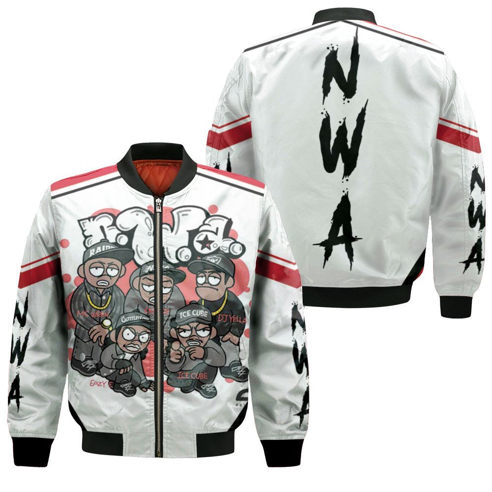 N.W.A. Group Member Bubble Graffiti Style Bomber Jacket N.W.A. Group Member Bubble Graffiti Style Bomber Jacket