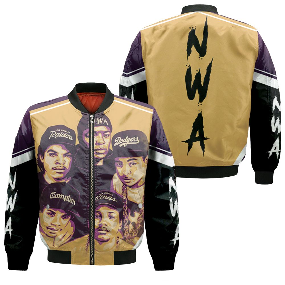 N.W.A Legendary Rappers Bomber Jacket N.W.A Legendary Rappers Bomber Jacket