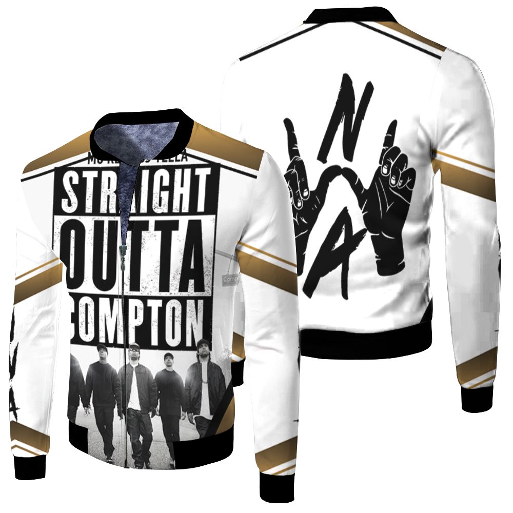 N.W.A Straight Outta Compton Fleece Bomber Jacket N.W.A Straight Outta Compton Fleece Bomber Jacket