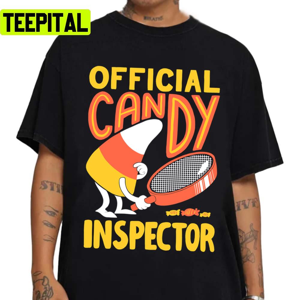 Official Candy Inspector Halloween Graphic Unisex Sweatshirt Official Candy Inspector Halloween Graphic Unisex Sweatshirt