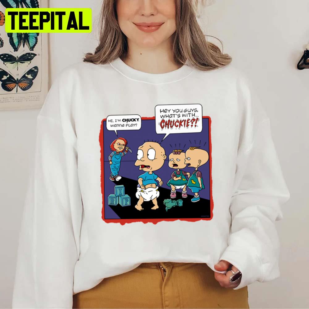 Oh Dear Chuckie Chucky Halloween Graphic Unisex Sweatshirt Oh Dear Chuckie Chucky Halloween Graphic Unisex Sweatshirt